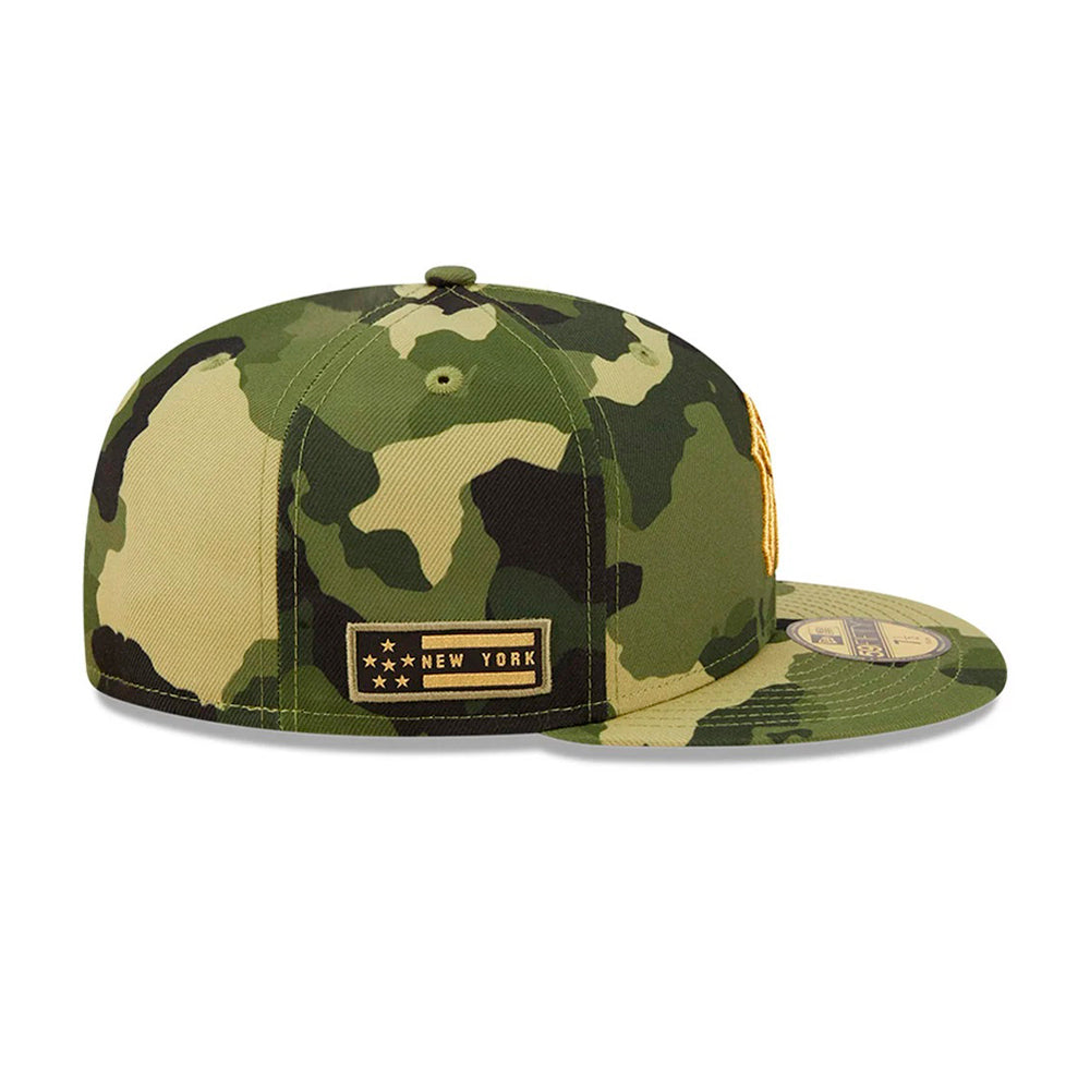 New Era MLB New York NY Yankees 59Fifty Armed Forces Fitted Camo Gold Camouflage Guld 60233753 