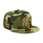 New Era MLB New York NY Yankees 59Fifty Armed Forces Fitted Camo Gold Camouflage Guld 60233753 
