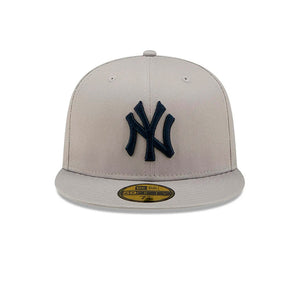 New Era MLB NY Yankees 59Fifty Side Patch Fitted Grey Navy Blå Grå 60284945