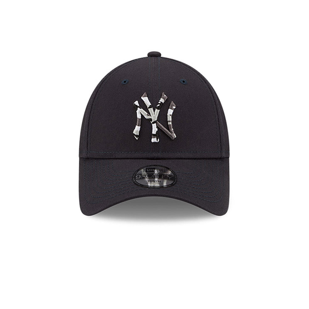 New Era New York Yankees NY Yankees 9Forty Child Adjustable Navy Wild Camo Blå 60184616