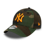 New Era MLB New York NY Yankees 9Forty Kids Adjustable Justerbar Woodland Camo Neon Orange Camouflage Orange 12381205