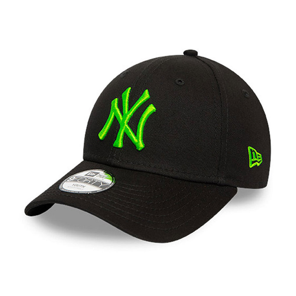 New Era MLB New York NY Yankees 9Forty Kids Child Youth Snapback Black Neon Green Grøn Sort 12386818