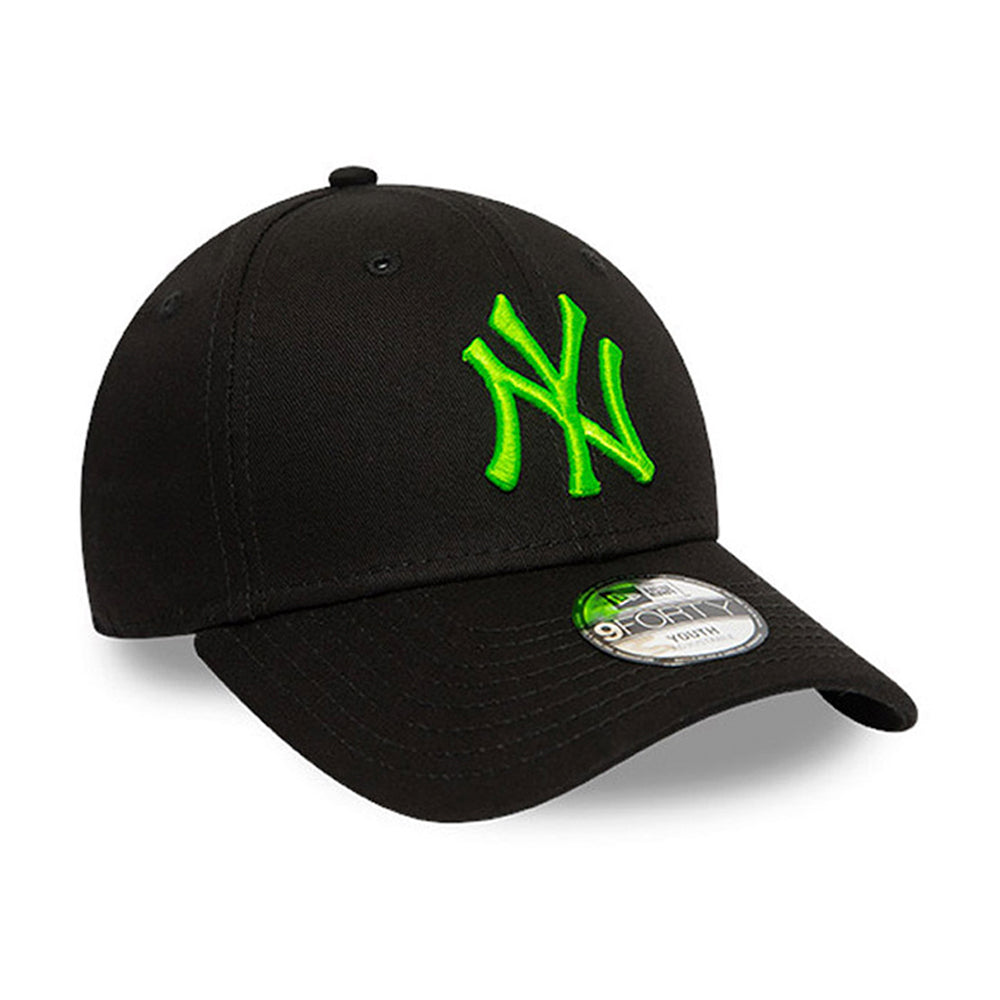 New Era MLB New York NY Yankees 9Forty Kids Child Youth Snapback Black Neon Green Grøn Sort 12386818