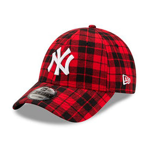 New Era MLB New York NY Yankees 9Forty Tartan Adjustable Black Red Check Sort 60184753