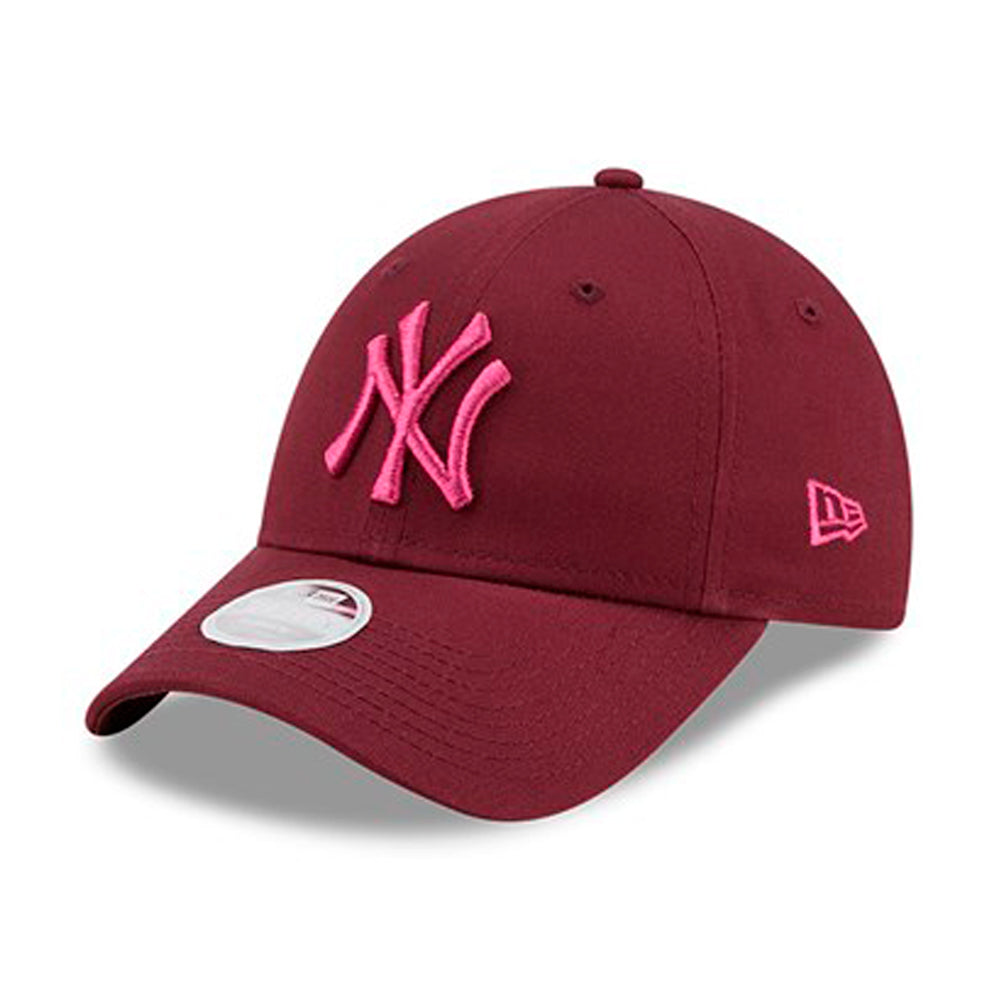 New Era MLB New York NY Yankees 9Forty Womens Adjustable Justerbar Maroon Pink Rød Lyserød 60184760