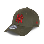 New Era MLB New York NY Yankees 9Forty Youth Kids Børne Caps Adjustable Justebar Khaki Olive Red Gørn Rød 60112561 