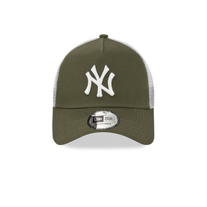 New Era MLB New York NY Yankees A Frame Trucker Snapback Olive White Grøn Hvid 12523894