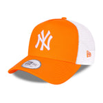 New Era MLB New York NY Yankees A Frame Trucker Snapback Orange White Hvid 60137427