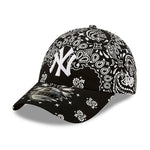 New Era MLB New York NY Yankees Paisley Print Adjustable Justerbar Black White Sort Hvid 60222542 