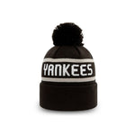 New Era MLB New York Yankees NY Yankees Stripe Cuff Bobble Beanie Black 60141623
