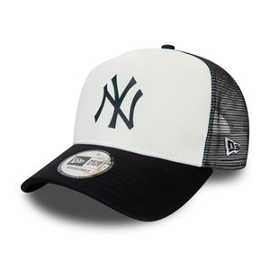 New Era MLB New York NY Yankees Team Colour Block Trucker Snapback White Navy Hvid Blå 12380796