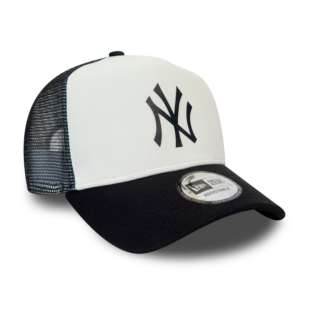New Era MLB New York NY Yankees Team Colour Block Trucker Snapback White Navy Hvid Blå 12380796
