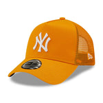 New Era MLB New York NY Yankees Tonal Mesh A Frame Trucker Snapback Dark Yellow White Gul Hvid 60222457