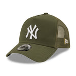 New Era MLB New York NY Yankees Tonal Mesh A Frame Trucker Snapback Olive White Grøn Hvid 60222546 