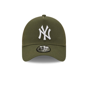 New Era MLB New York NY Yankees Tonal Mesh A Frame Trucker Snapback Olive White Grøn Hvid 60222546 