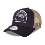 New Era Sports Patch A Frame Trucker Snapback Navy Khaki Blå Beige 60137462