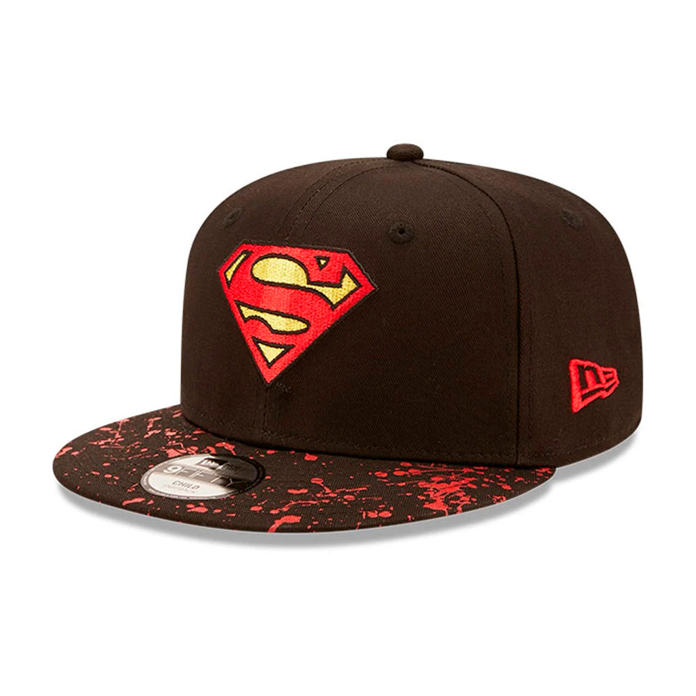 New Era Superman 9Fifty Paint Splatter Child Kids Børne Caps Snapback Black Red Sort Rød 60222222