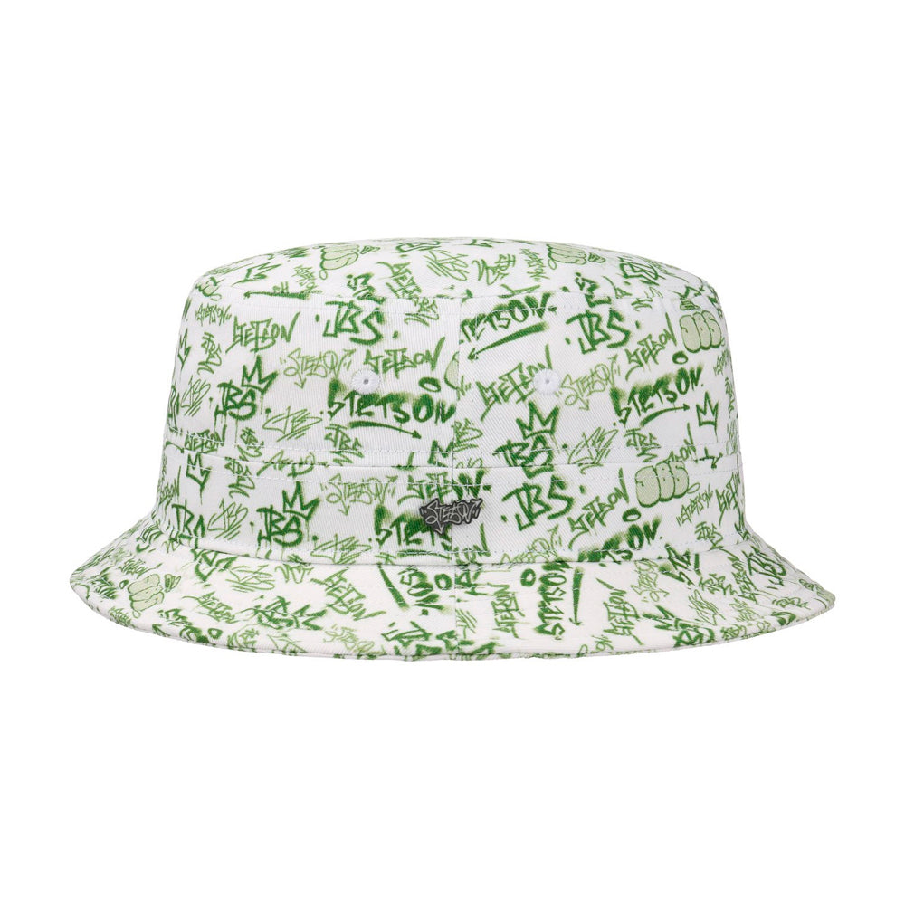 Stetson JBS Graffiti Bucket Hat Green Grøn