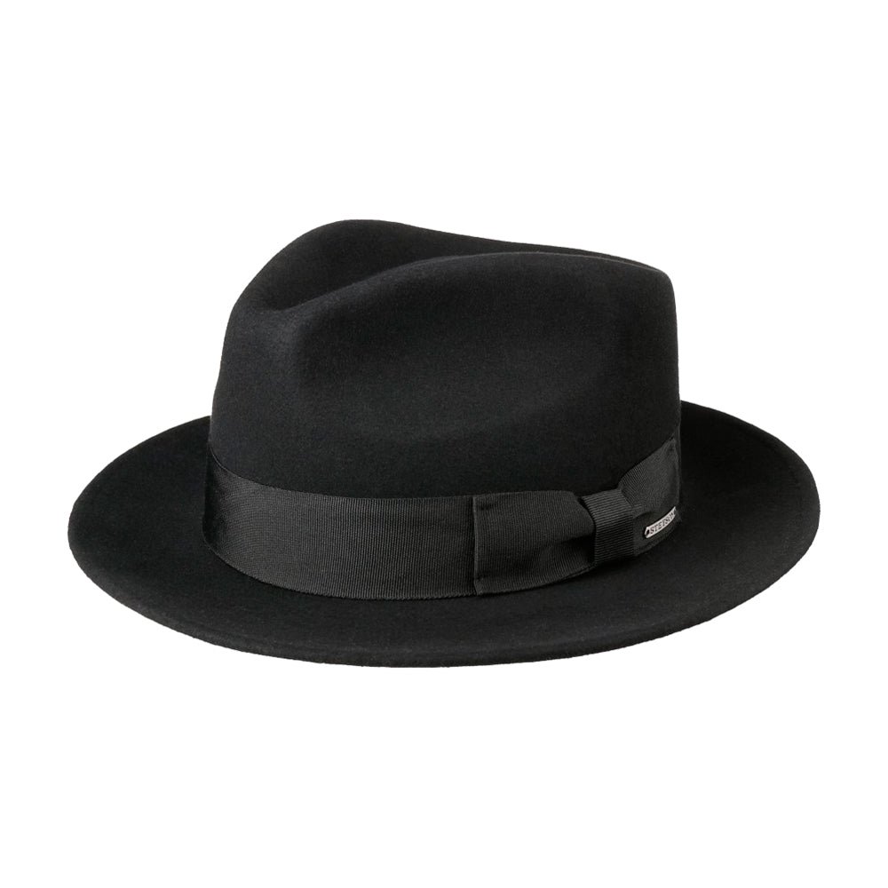 Stetson Allen Wool Cashmere Fedora Hat Black Sort 2198111-1