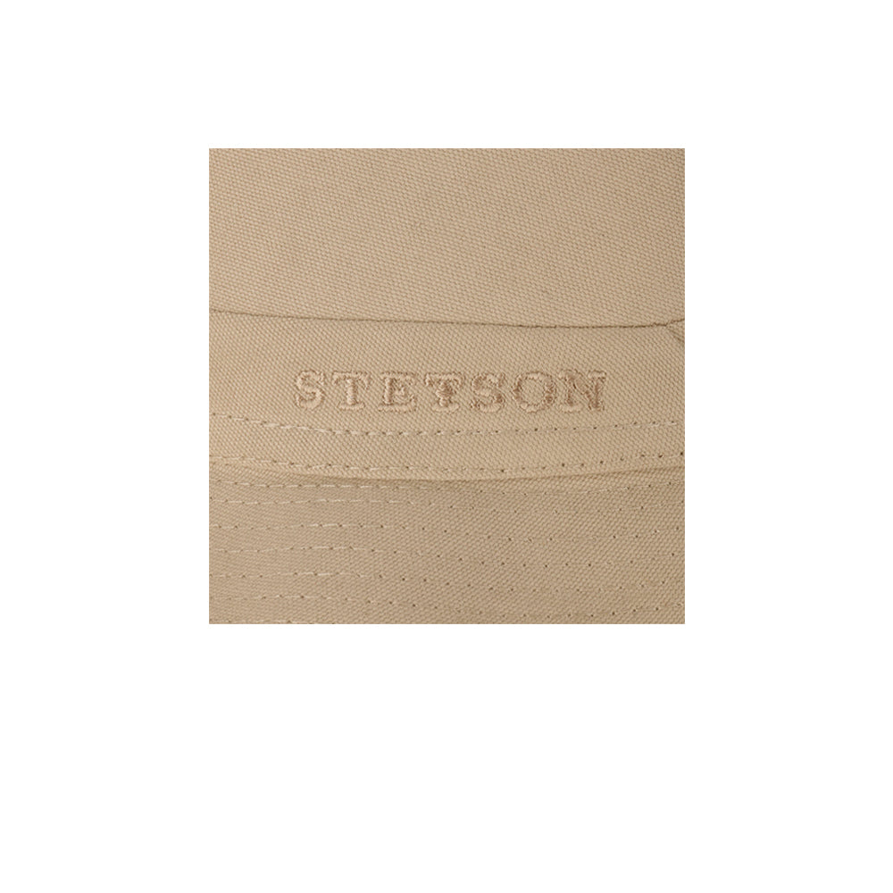 Stetson Athens Cotton Pork Pie Fedora Hat Oatmeal Beige 1691101-7