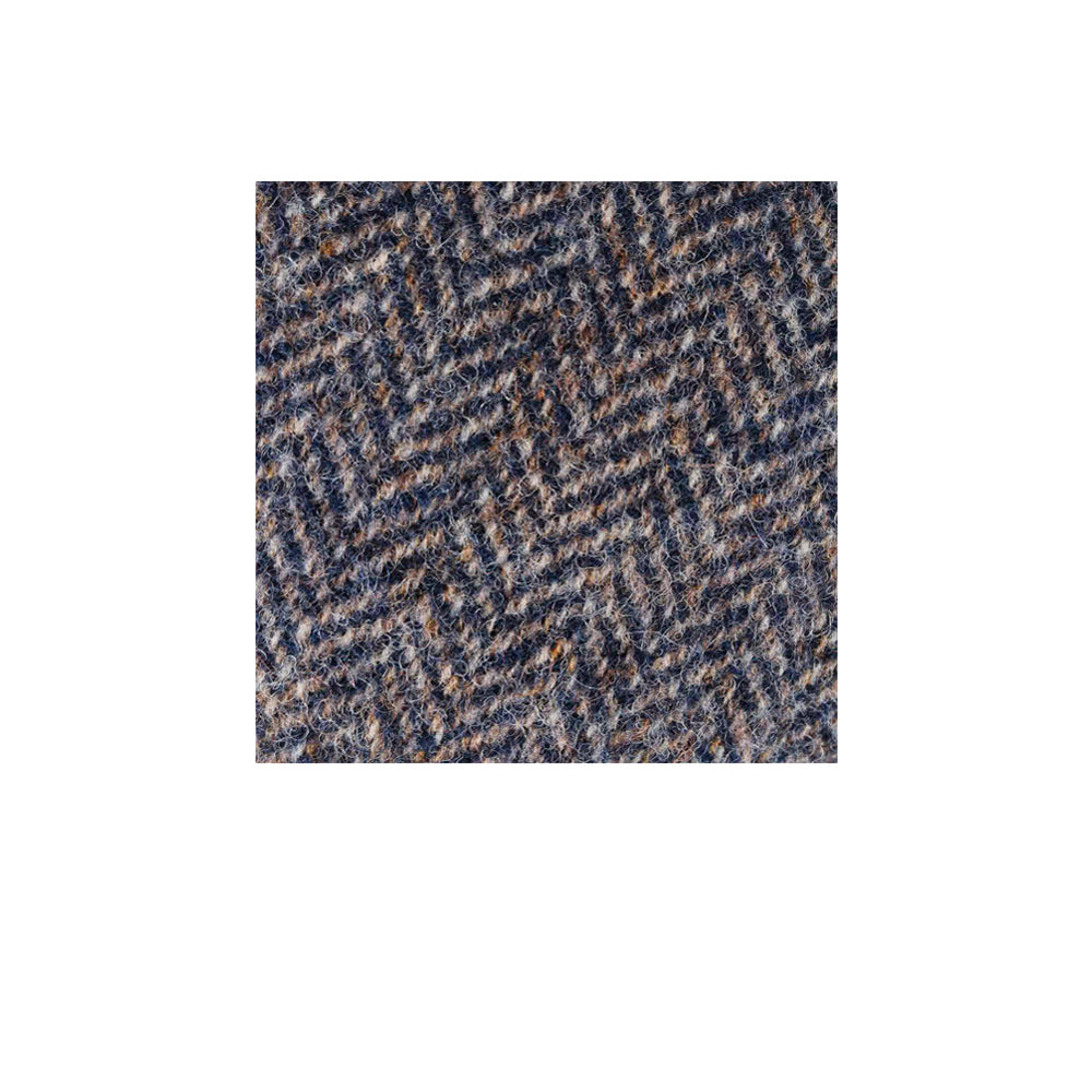 Stetson Belfast Classic Wool Herringbone Sixpence Flat Cap Navy Blå 6610502-322