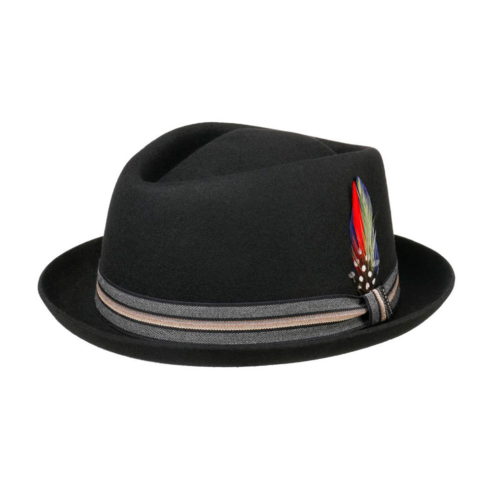 Stetson Beloit Diamond Wool Hat Fedora Black 1338113-1