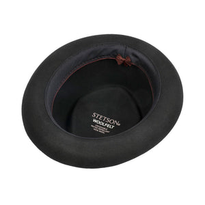 Stetson Beloit Diamond Wool Hat Fedora Black 1338113-1