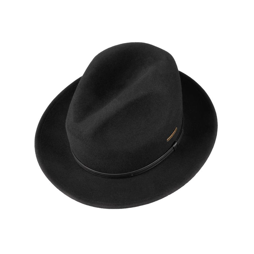 Stetson Calhan Vitafelt Hat Fedora Black Sort 2198009-1