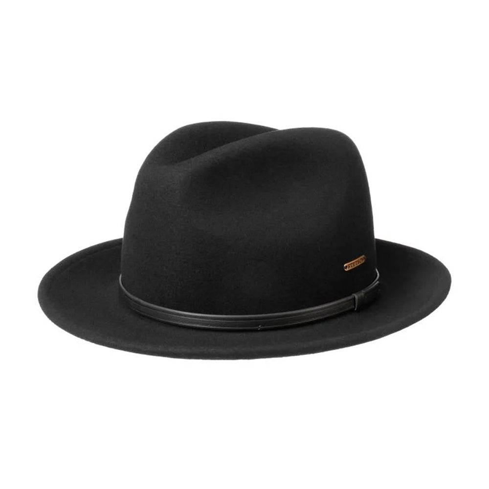 Stetson Calhan Vitafelt Hat Fedora Black Sort 2198009-1
