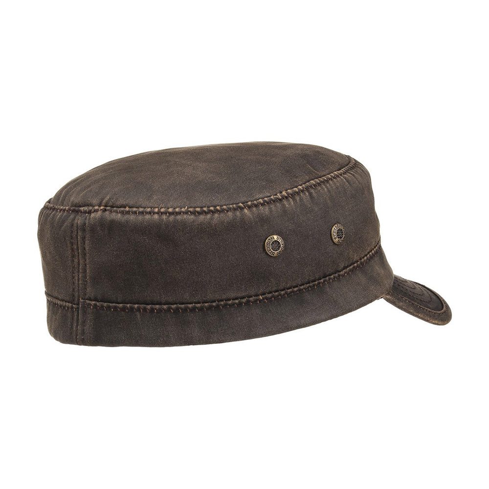 Stetson Datto Winter Army Cap Flexfit Fitted Brown Brun