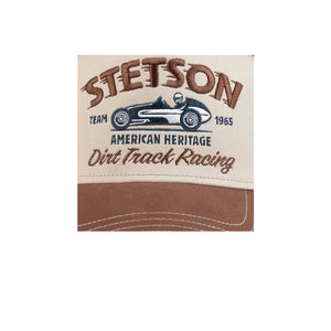 Stetson Dirt Track Racing Trucker Snapback Brown Khaki Brun Beige