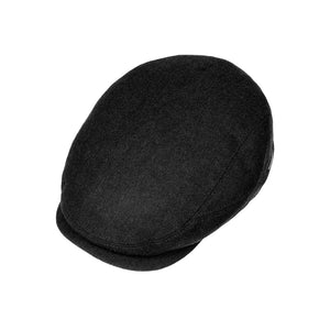 Stetson Driver Cap Wool Cashmere Sixpence Flat Cap Black Sort 6380104-1