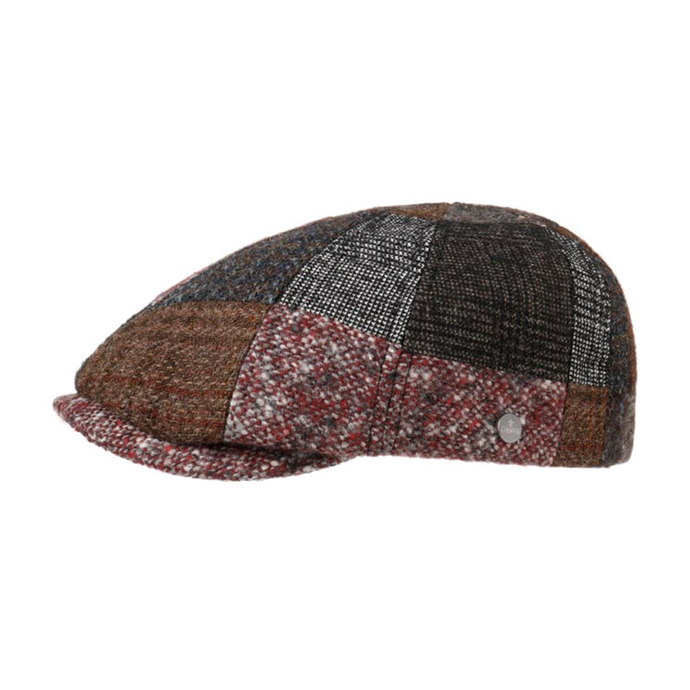 Stetson Duck Cap Patchwork by Lierys Sixpence Flat Cap Brown Patchwork Brun 6620905-32