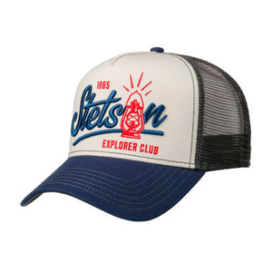 Stetson Gaslamp Trucker Snapback White Navy Hvid Blå 7751185-22