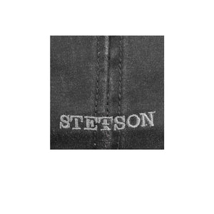 Stetson Hatteras Old Cotton Newsboy Sixpence Flat Cap Black Sort 6841102-1