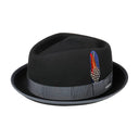 Stetson Hulett Diamond Wool Hat Fedora Black Sort 1338106-1