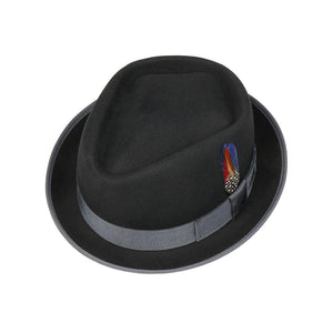 Stetson Hulett Diamond Wool Hat Fedora Black Sort 1338106-1