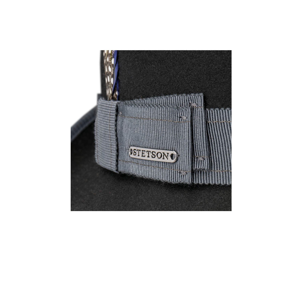 Stetson Hulett Diamond Wool Hat Fedora Black Sort 1338106-1