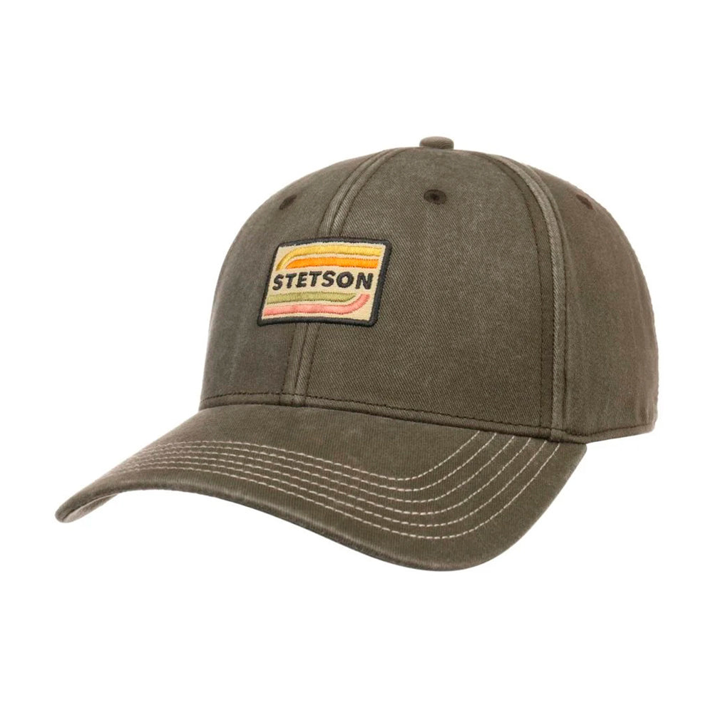 Stetson Lenloy Cotton Cap Adjustable Justerbar Brown Grey Brun Grå 7721110-5 
