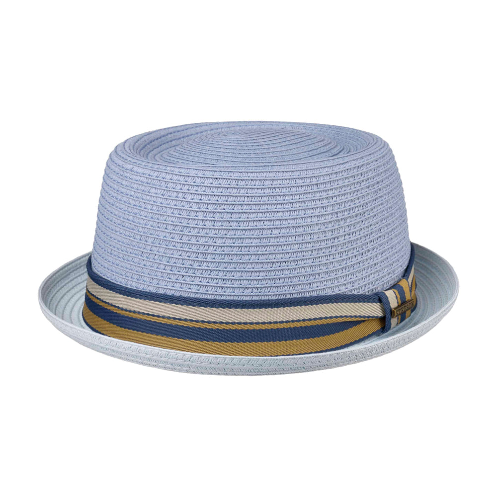 Stetson Licano Toyo Pork Pie Straw Hat Strå Hat Light Blue Blå 1698509-22