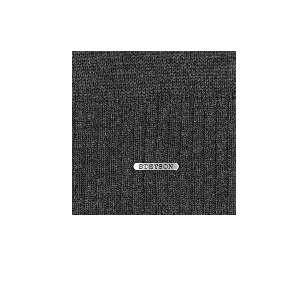 Stetson Merino Wool Oversize Beanie Anthratice Grey Grå 8599338-33