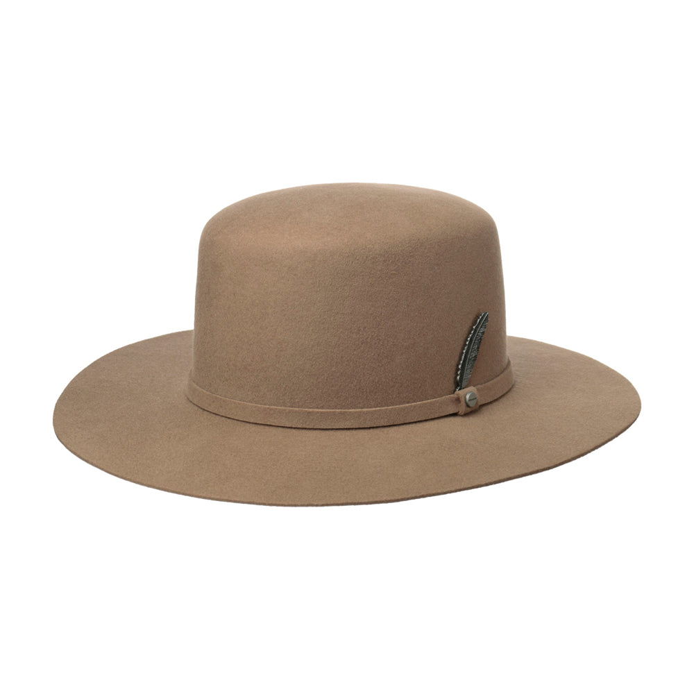 Stetson Open Crown Wool Hat Fedora Beige 3598108-76