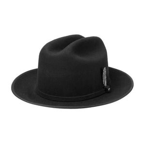 Stetson Open Road Wool Felt Hat Fedora Black Sort 3198102-1
