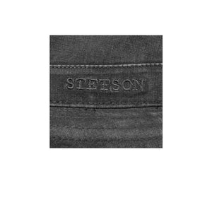 Stetson Organic Cotton Pork Pie Cloth Hat Fedora Black Sort 1691103-1