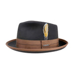 Stetson Orleans Vitafelt Hat Fedora Dark Grey Mørkegrå 2198001-3