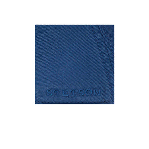 Stetson Paradise Cotton Sixpence Flat Cap Royal Blue Blå