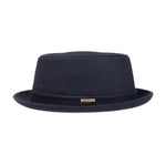 Stetson Pork Pie Wool Fedora Navy Gun Metal Blå 1690102-2