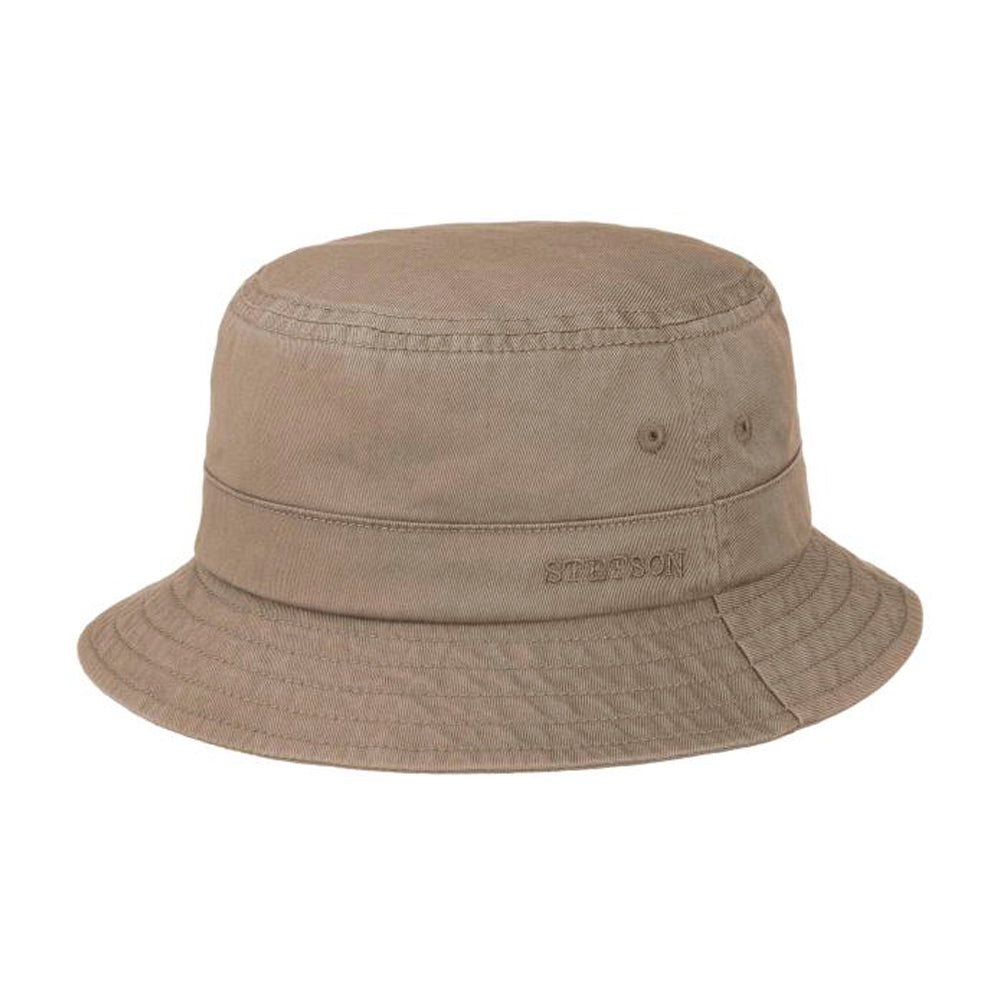 Stetson Protection Cotton Twill Bucket Hat Dark Grey Mørkegrå