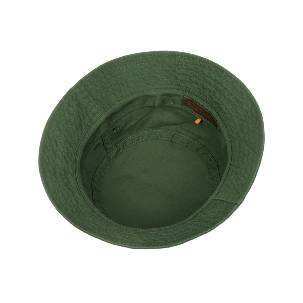 Stetson Protection Cotton Twill Bucket Hat Green Grøn