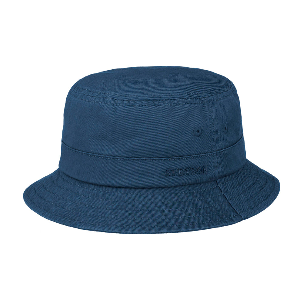 Stetson Protection Cotton Twill Bucket Hat Navy Blå